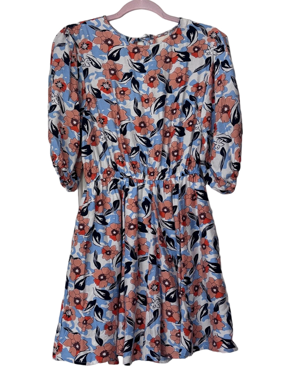 Nordstrom Melloday Floral Puff-Sleeve Summer Dress - Picture 2 of 8